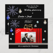 45周年記念クリスマスサプライズセイヴ・ザ・デート 招待状 (正面/裏面)