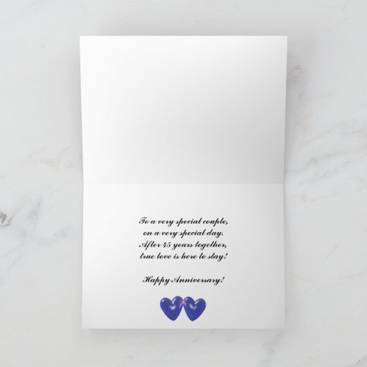 45周年記念サファイアハート写真 カード (内部)