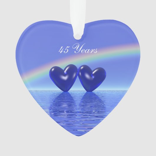 45周年記念サファイアハート オーナメント (正面)
