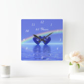 45周年記念サファイアハート スクエア壁時計 (ホーム)