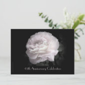 45周年記念パーティの招待状淡い色のピンクローズ 招待状 (スタンド正面)