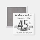 45周年記念パーティーの好意を保存 マグネット (正面/裏面)