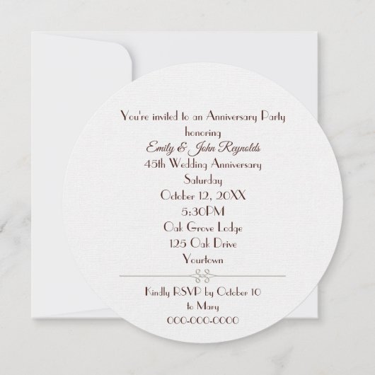 45周年記念パーティー白熱［赤熱］光を放つオータムベリーリース 招待状 (裏面)