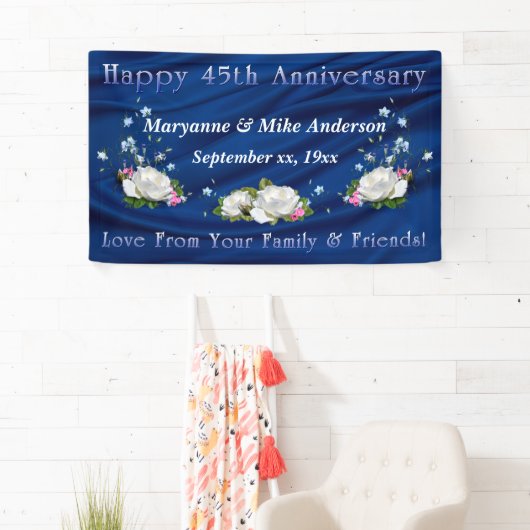 45周年記念ホワイトローズとサファイア 横断幕 (インサイチュ)