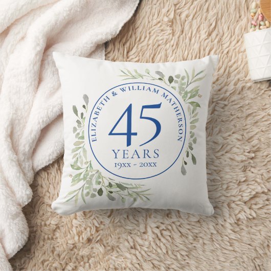 45周年記念写真水彩緑 クッション (ブランケット)