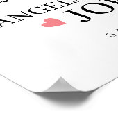 45周年記念写真結婚コラージュパーティーサイン ポスター (角)