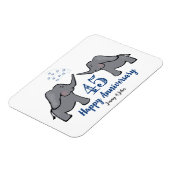 45周年記念結婚かわいいゾウ マグネット (左側)