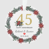 45周年記念結婚クリスマスプレゼント オーナメント (正面)