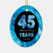 45周年記念結婚サファイアパーティー灯 セラミックオーナメント (右)