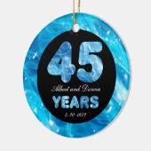 45周年記念結婚サファイアパーティー灯 セラミックオーナメント (左)