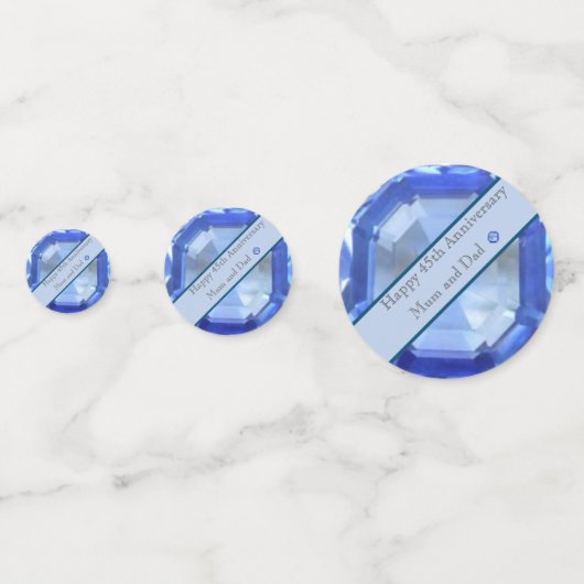 45周年記念結婚サファイア コンフェッティ (正面)