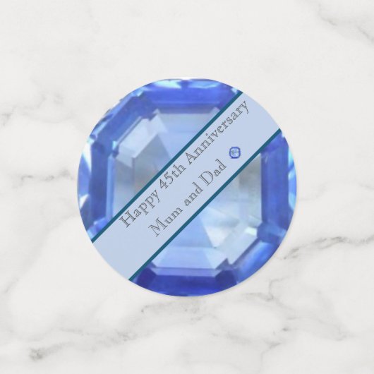 45周年記念結婚サファイア コンフェッティ (スモール正面)