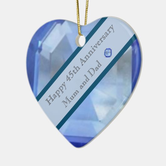 45周年記念結婚サファイア セラミックオーナメント (左)
