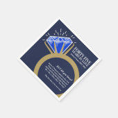 45周年記念結婚パーティーサファイアおもしろい事実 スタンダードカクテルナプキン (角)