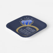 45周年記念結婚パーティーサファイアおもしろい事実  ペーパープレート (傾斜あり)