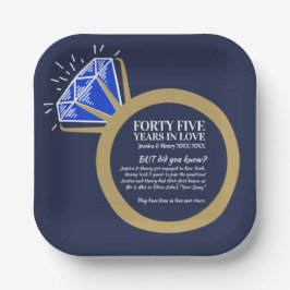 45周年記念結婚パーティーサファイアおもしろい事実  ペーパープレート