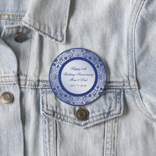 45周年記念結婚ラウンドボタン 缶バッジ (インサイチュ)