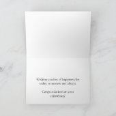 45周年記念結婚叔母と伯父ピンクのバラ カード (内部)