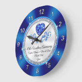 45周年記念結婚贈アイディア ラージ壁時計 (傾斜)