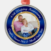45周年記念贈結婚与アイディア、サファイア メタルオーナメント (正面)