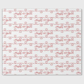 45周年記念赤いハート ラッピングペーパー (フラット)