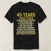 45周年記念45th結婚ギフトカップル tシャツ (デザイン正面)