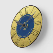 45周年記念 オーダーメイド ラウンド壁時計 (傾斜)