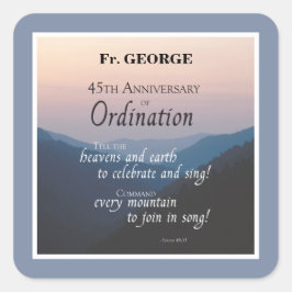 45周年調整のパーソナライズおめでとう スクエアシール