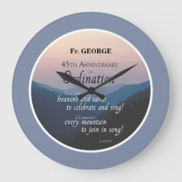 45周年調整のパーソナライズおめでとう ラージ壁時計