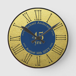 45周年 誕生日記念または記念日 オーダーメイド ラウンド壁時計
