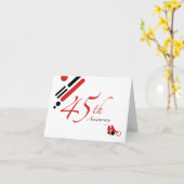 45周年（鳥の装飾） カード (黄色い花)