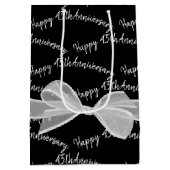 45周年 黒のボウ ミディアムペーパーバッグ (裏面)