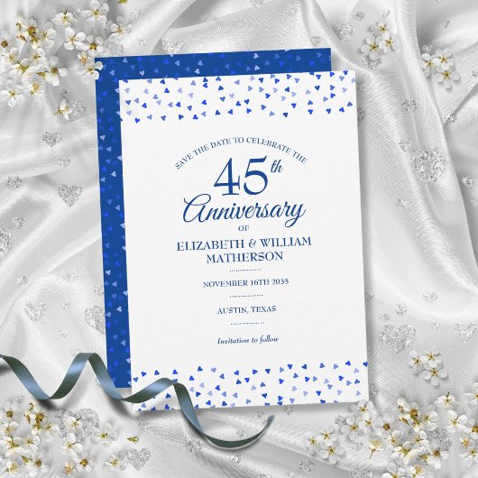 45周年+65周年記念日のお知らせ - ラブハート 招待状