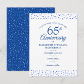 45周年 | 65周年 サファイア 結婚記念日お知らせ 案内ポストカード (正面/裏面)