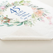 45周年 65周年 結婚記念日の花のガーランド シェルパブランケット (3/4)