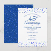 45周年+65周年 結婚記念日 ハートのセーブザデート 案内ポストカード (正面/裏面)