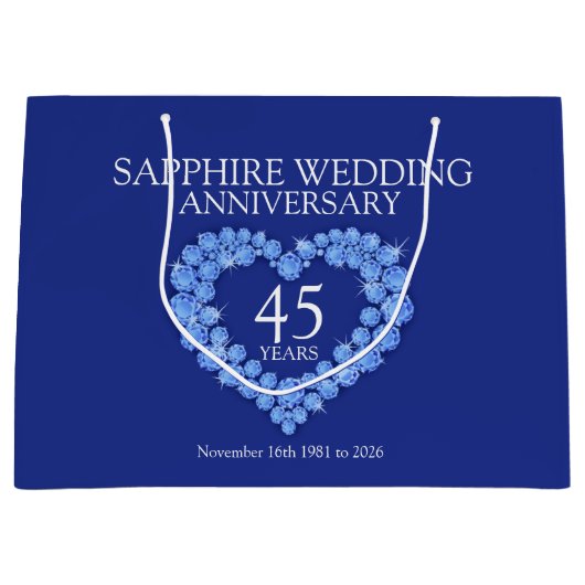 45回サファイ結婚ア記念写真抱き枕 ラージペーパーバッグ (正面)