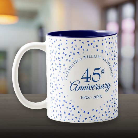45回目 65回目 結婚記念日 ハート コンフェティ ツートーンマグカップ