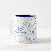 45回目 65回目 結婚記念日 ハート コンフェティ ツートーンマグカップ (正面左)