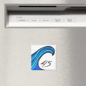 45平方マグネット上の青い波 マグネット (インサイチュ (食洗機))