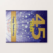 45年リカバリ記念日はっきりした数値 ジグソーパズル (横)