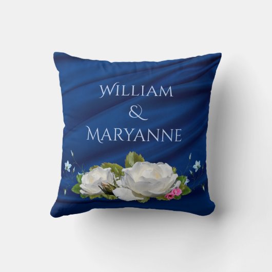 45年一緒にホワイトローズ記念日 クッション (裏面)