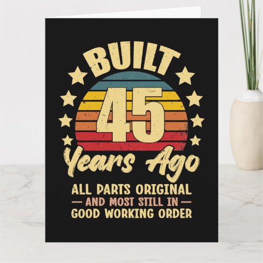 45年前 オールパーツオリジナル 45歳の誕生日 カード (正面)