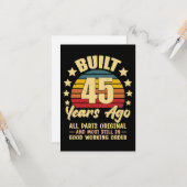 45年前 オールパーツオリジナル 45歳の誕生日 カード (正面/裏面インサイチュ)