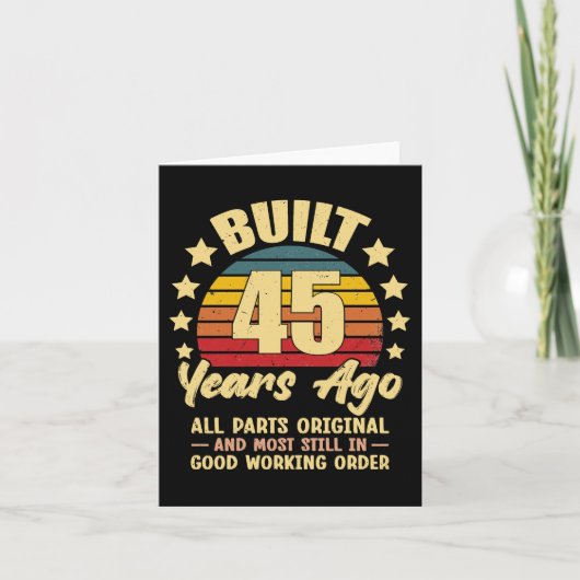 45年前 オールパーツオリジナル 45歳の誕生日 カード (正面)