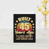 45年前 オールパーツオリジナル 45歳の誕生日 カード (黄色い花)