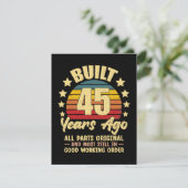 45年前 全てのパーツがオリジナル 45歳の誕生日 サンキューカード (スタンド正面)