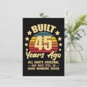 45年前 全てのパーツがオリジナル 45歳の誕生日 サンキューカード (スタンド正面)