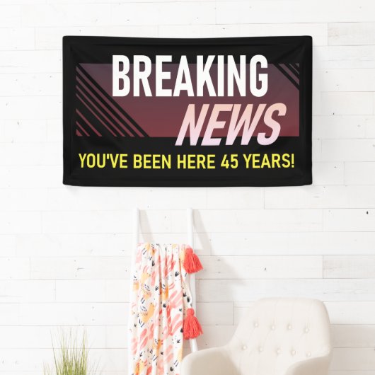 45年勤続記念日45人目の従業員 横断幕 (インサイチュ)