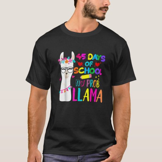 45日間の学校の先生ノープロブレム・ラマ女子・男子 Tシャツ (正面)
